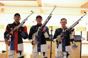 Men's Air Rifle medalists